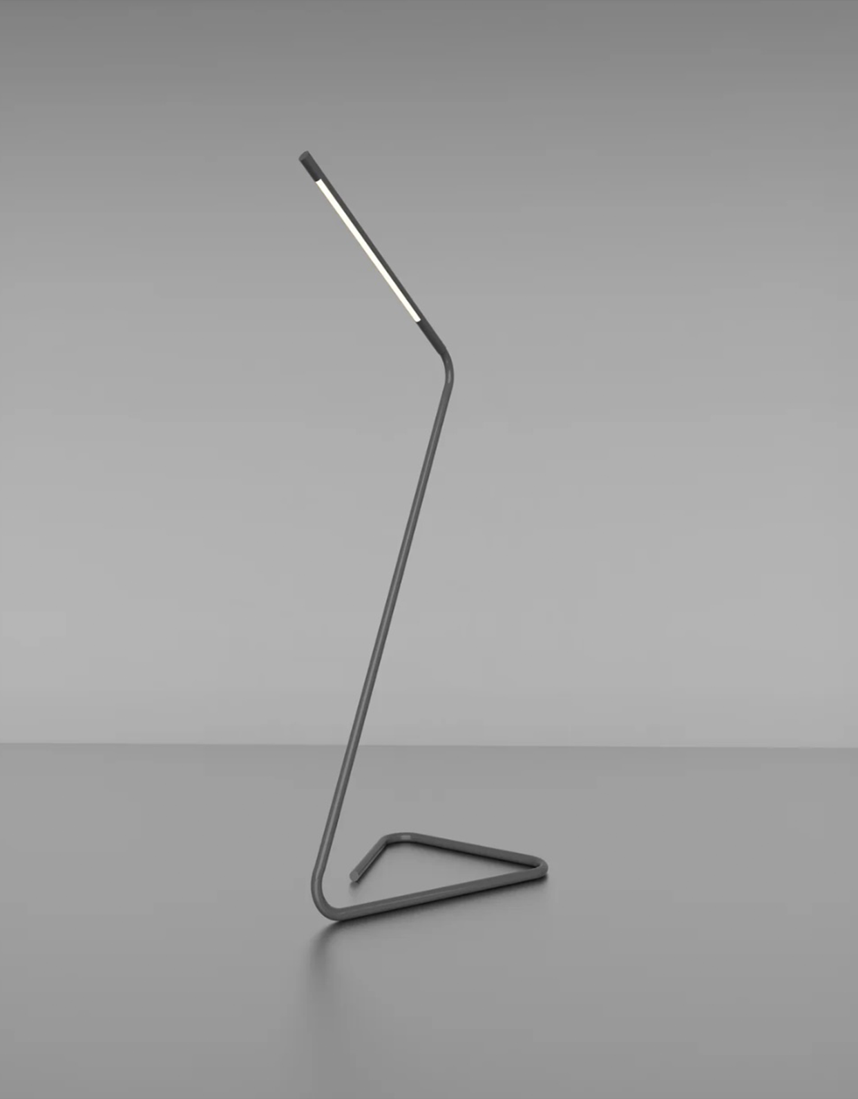 Cobra floor lamp with sculptural curved form inspired by ancient Egyptian cobra مصباح أرضي كوبرا بتصميم منحني نحتي مستوحى من الكوبرا المصرية
