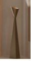 Aura Floor Lamp — tall sculptural metallic floor lamp | لمبادير أورا، تصميم أرضي معدني طويل بطيات واضحة