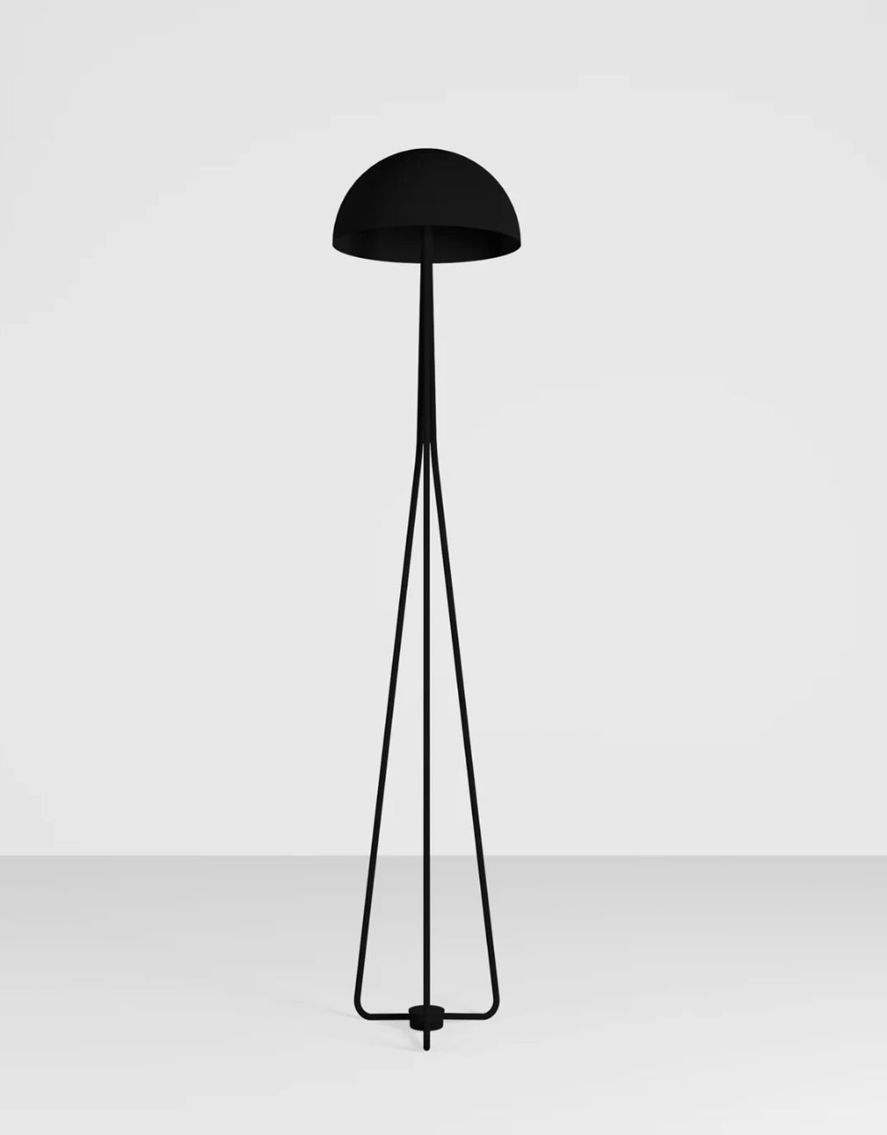 Lunar floor lamp with dome shaped celestial calm design and integrated LED soft glow مصباح أرضي لونار بتصميم قبة هادئ وضوء LED مدمج وتوهج ناعم
