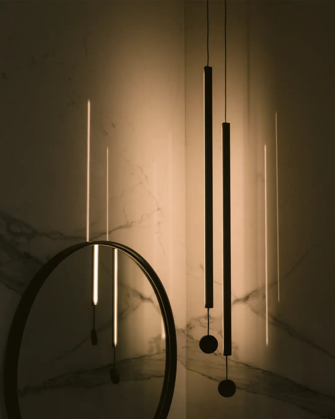 Two Lines Pendant Light – Minimal Stainless Steel Modern Lighting