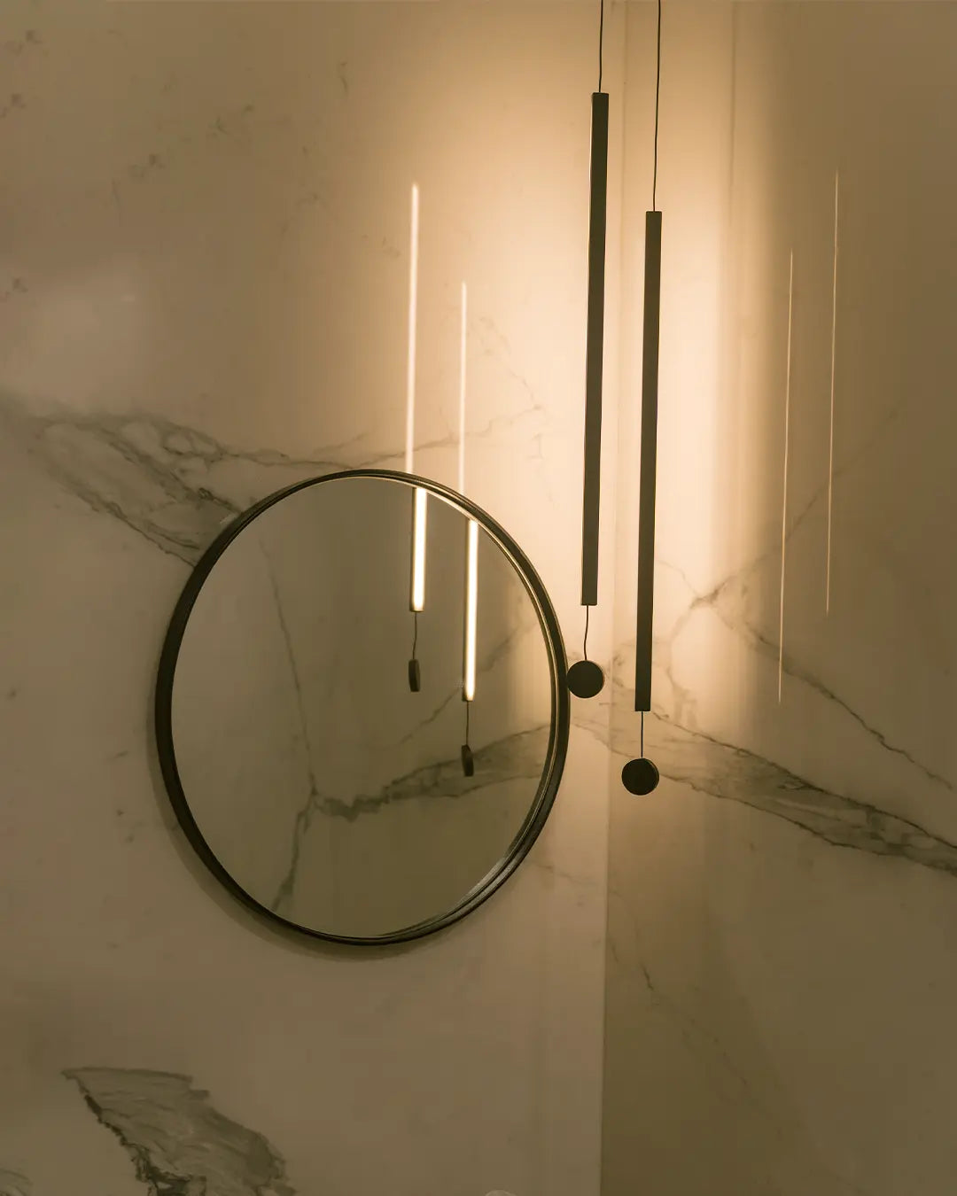 Two Lines Pendant Light – Minimal Stainless Steel Modern Lighting