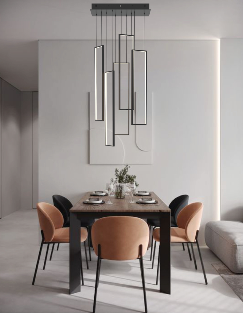 Bound set pendant with sleek modern design and soft ambient lighting | وحدة إضاءة معلقة باوند ست بتصميم عصري أنيق وإضاءة ناعمة للمساحات الحديثة