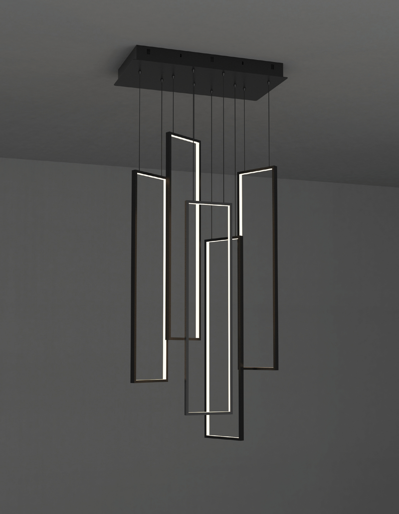 Bound set pendant with sleek modern design and soft ambient lighting | وحدة إضاءة معلقة باوند ست بتصميم عصري أنيق وإضاءة ناعمة للمساحات الحديثة