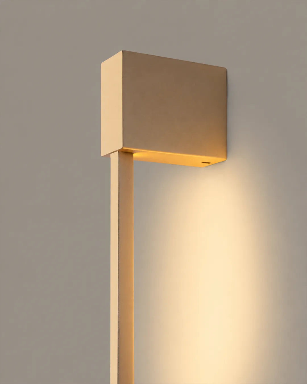Lines Square Gold Wall Lamp – Minimal Stainless Steel Indirect Lighting