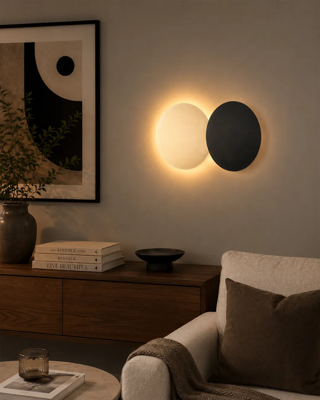 Twin Wall Lamp – Modern Dual-Circle Indirect Lighting