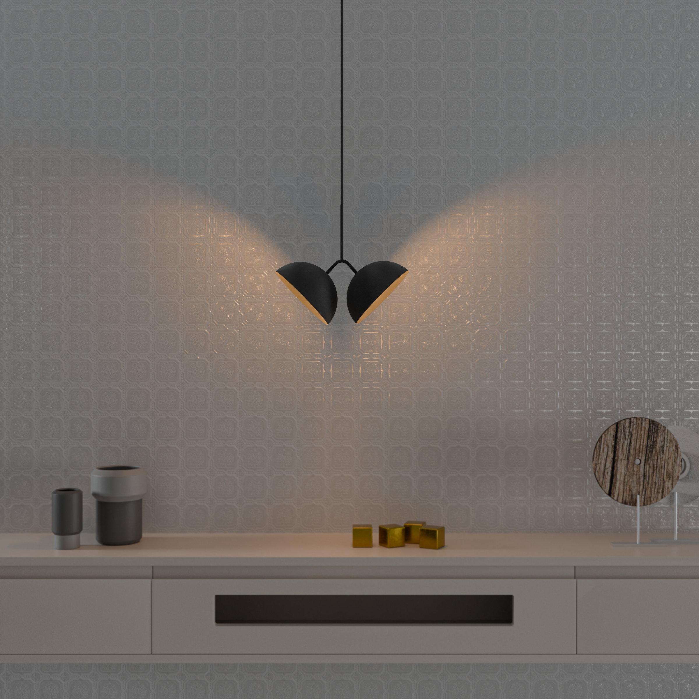 Lunar Twin Pendant- Celestial Calm