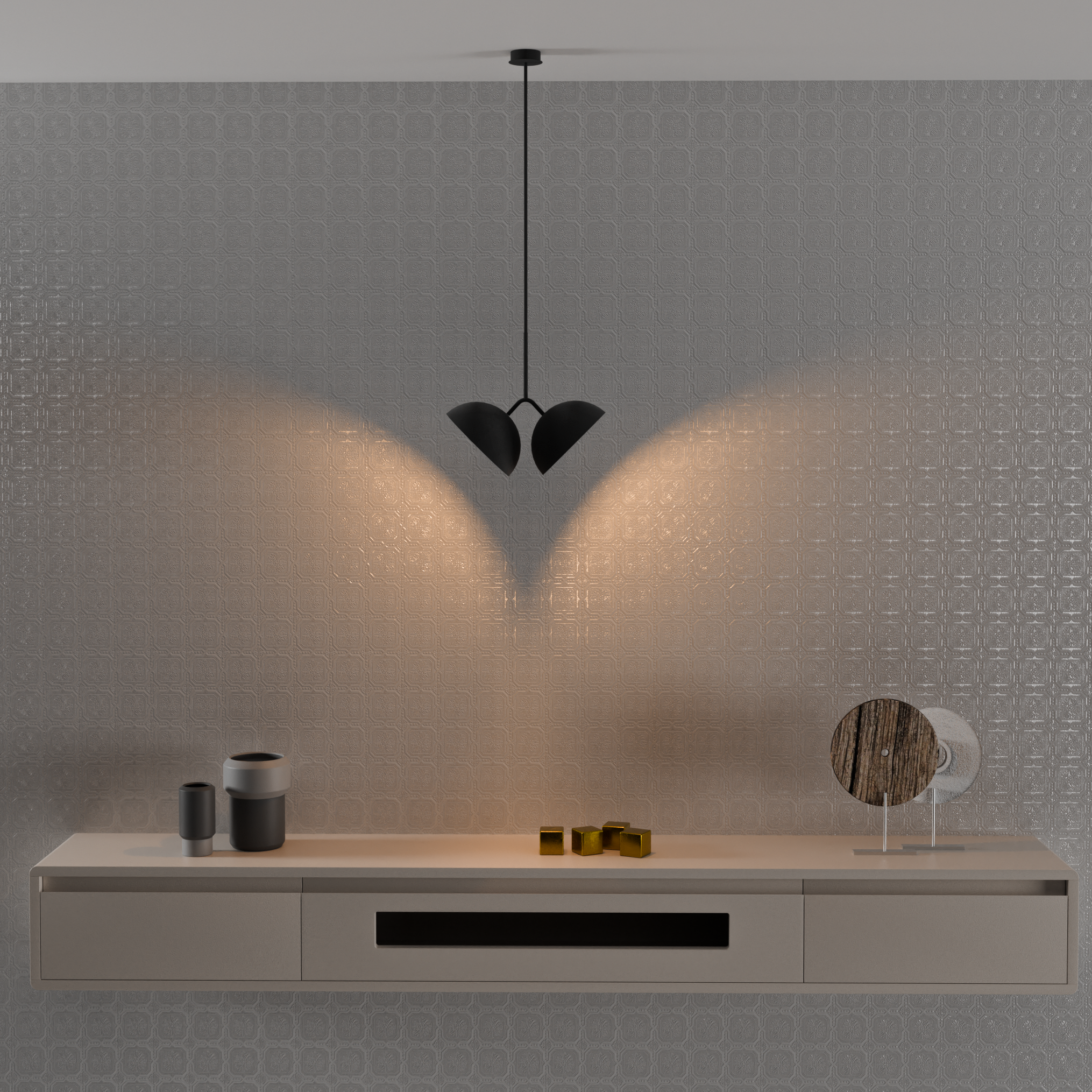 Lunar Twin Pendant- Celestial Calm