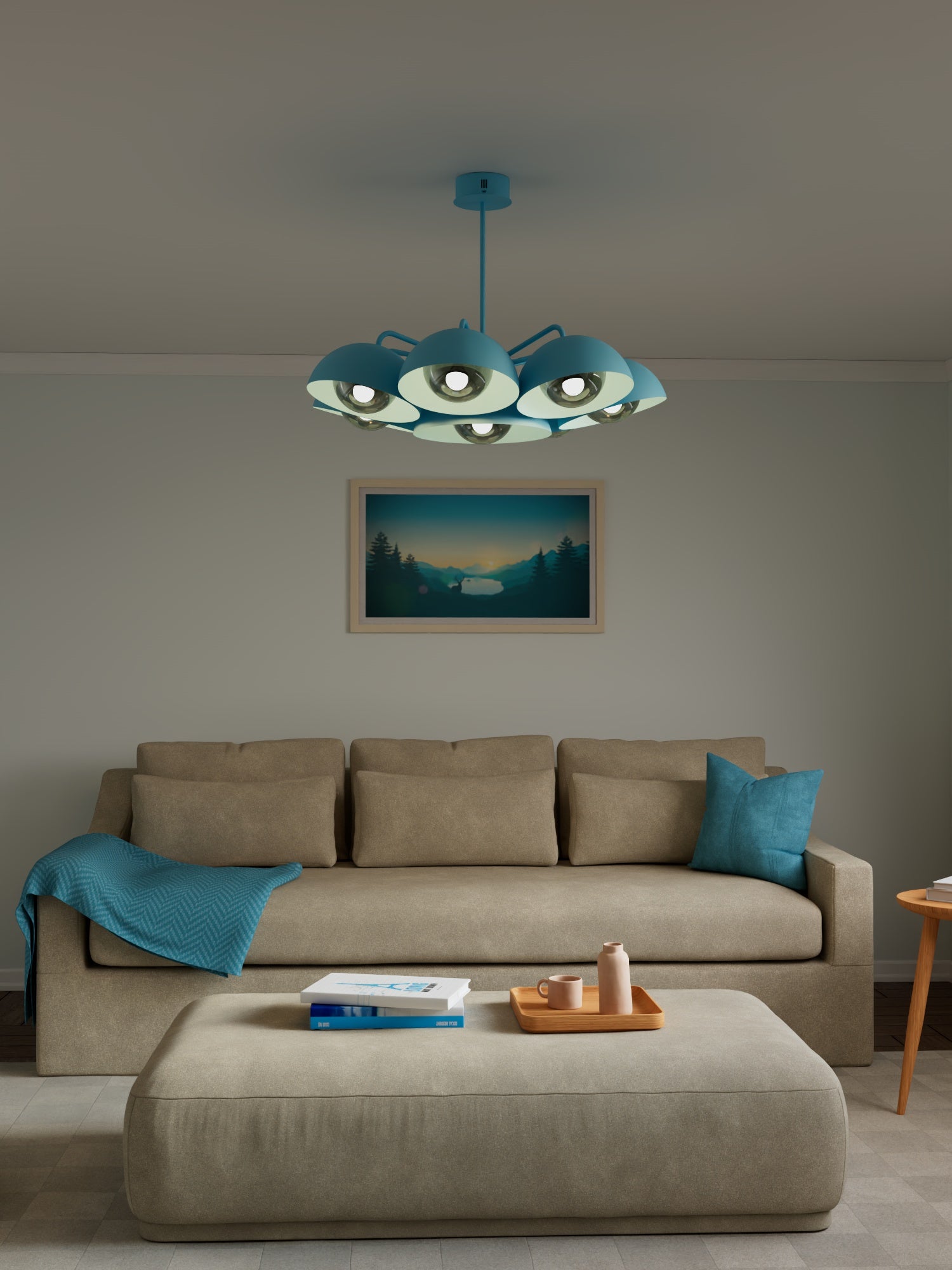 Lunar chandelier