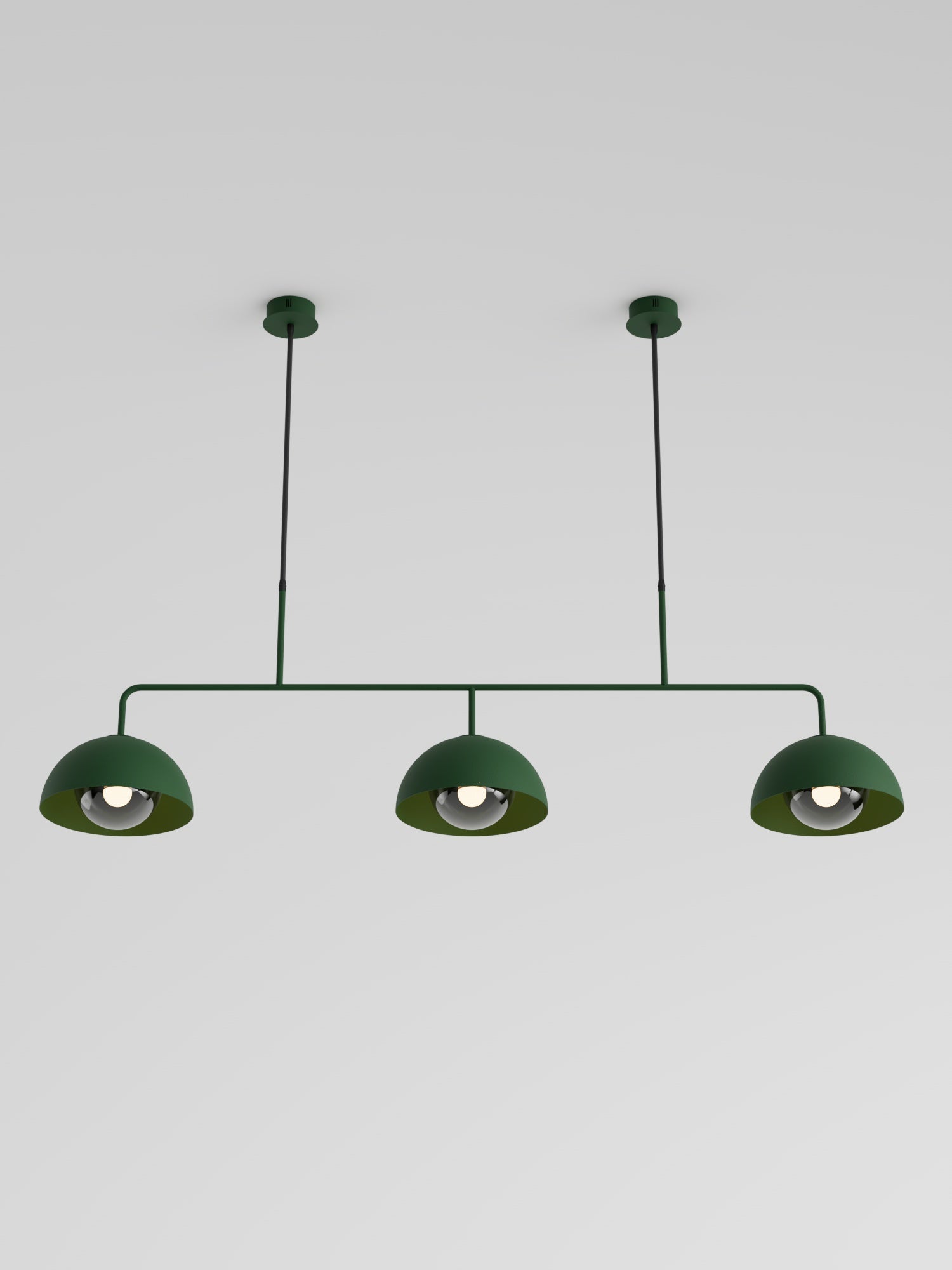 Lunar pendant with dome shaped celestial calm design and soft integrated LED glow مصباح معلق لونار بتصميم قبة هادئ وضوء LED مدمج ناعم