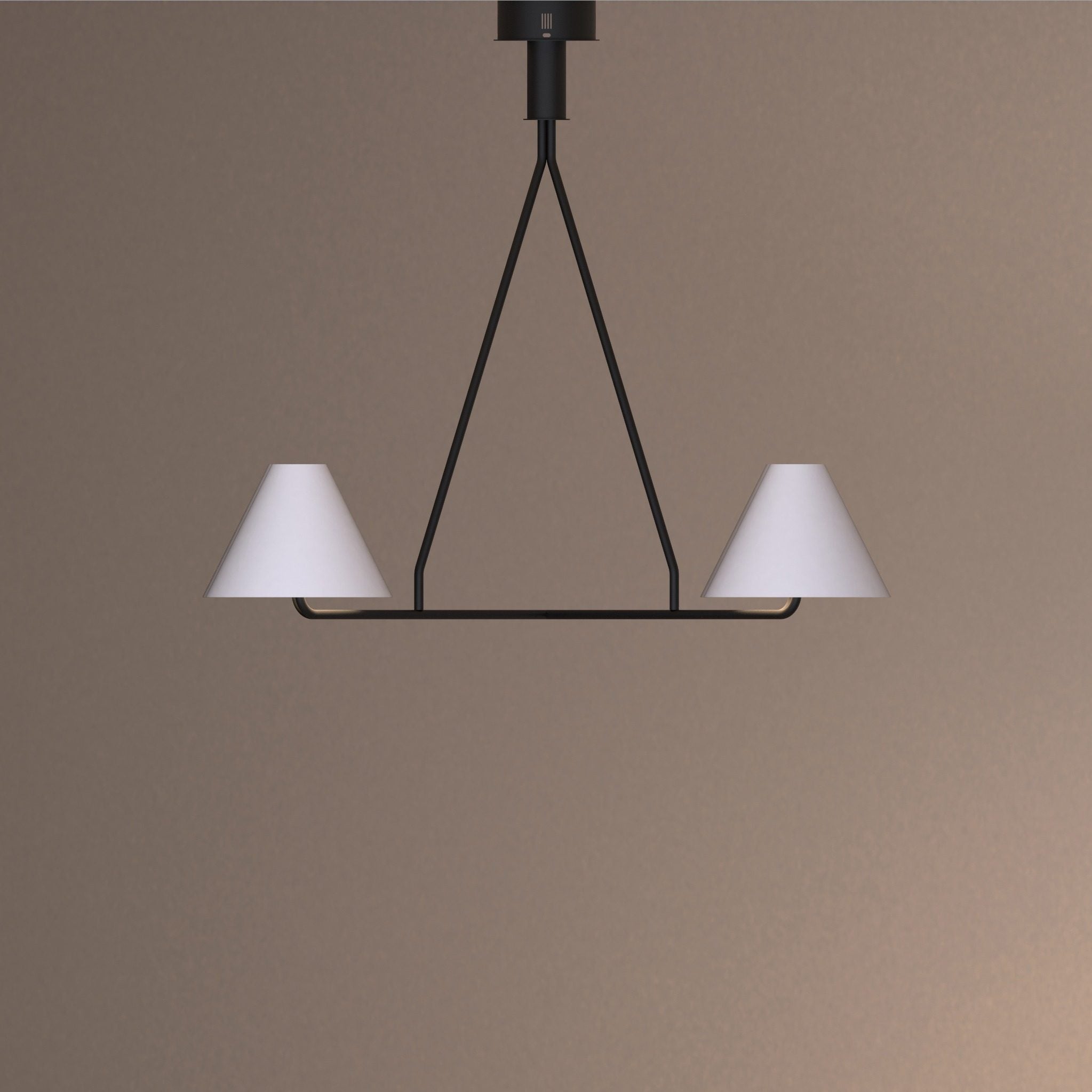 Voula chandelier with balanced orbit inspired conical shades for elegant ambient light ثريا ووولا بظلال مخروطية متوازنة مستوحاة من حركة المدار لإضاءة محيطية أنيقة