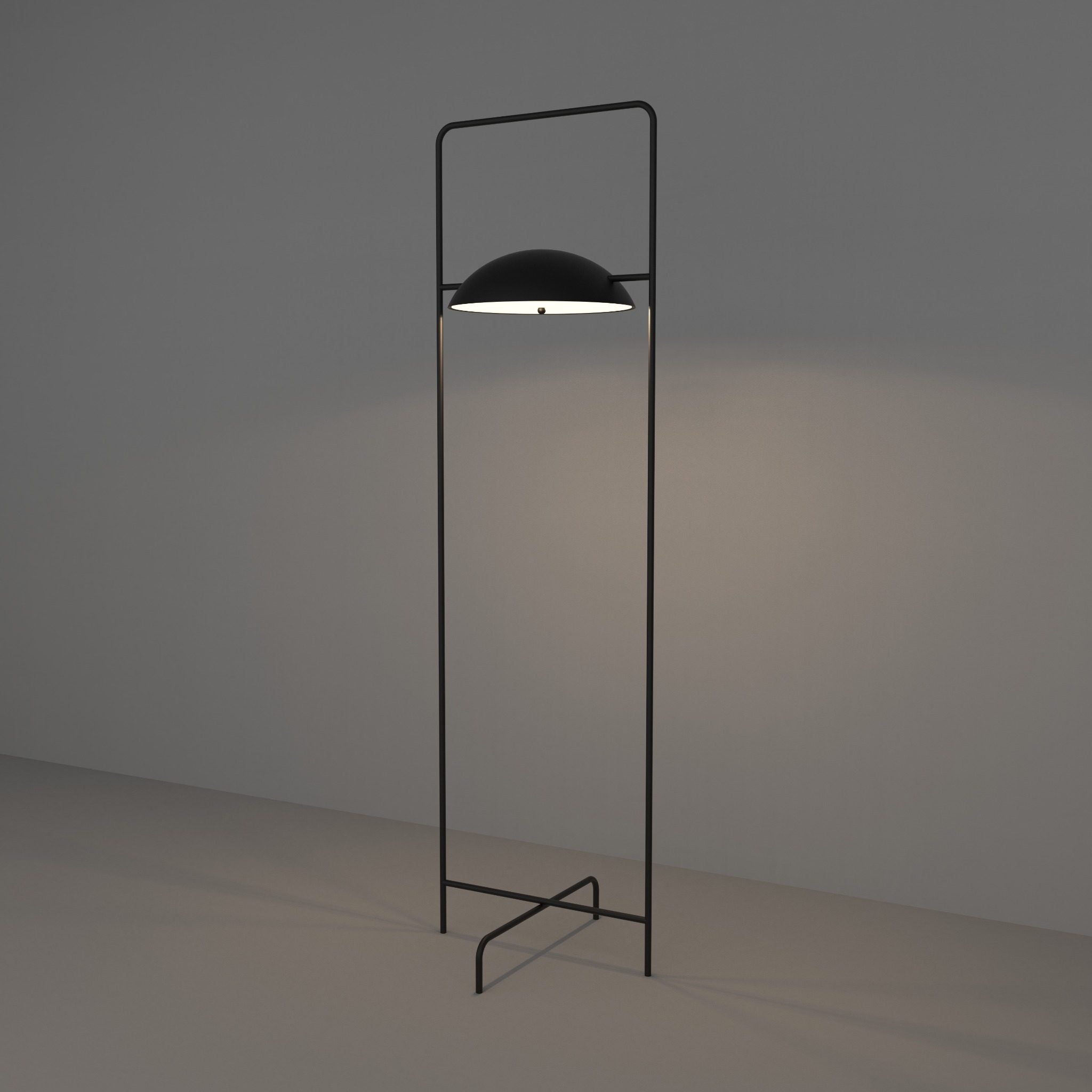 Wong floor lamp with Japanese minimalist linear design for calm ambient lighting مصباح أرضي وونغ بتصميم خطي ياباني بسيط لإضاءة هادئة