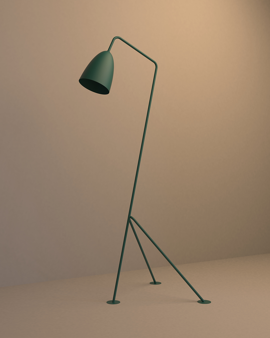 Miko floor lamp with sculptural minimalist form and warm ambient LED light مصباح أرضي ميكو بتصميم نحتي بسيط وضوء LED دافئ