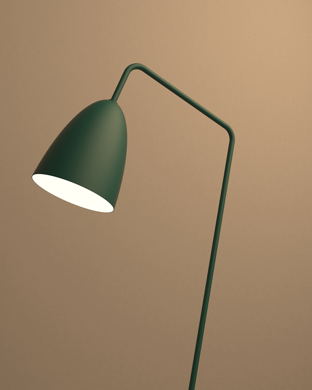 Miko floor lamp with sculptural minimalist form and warm ambient LED light مصباح أرضي ميكو بتصميم نحتي بسيط وضوء LED دافئ