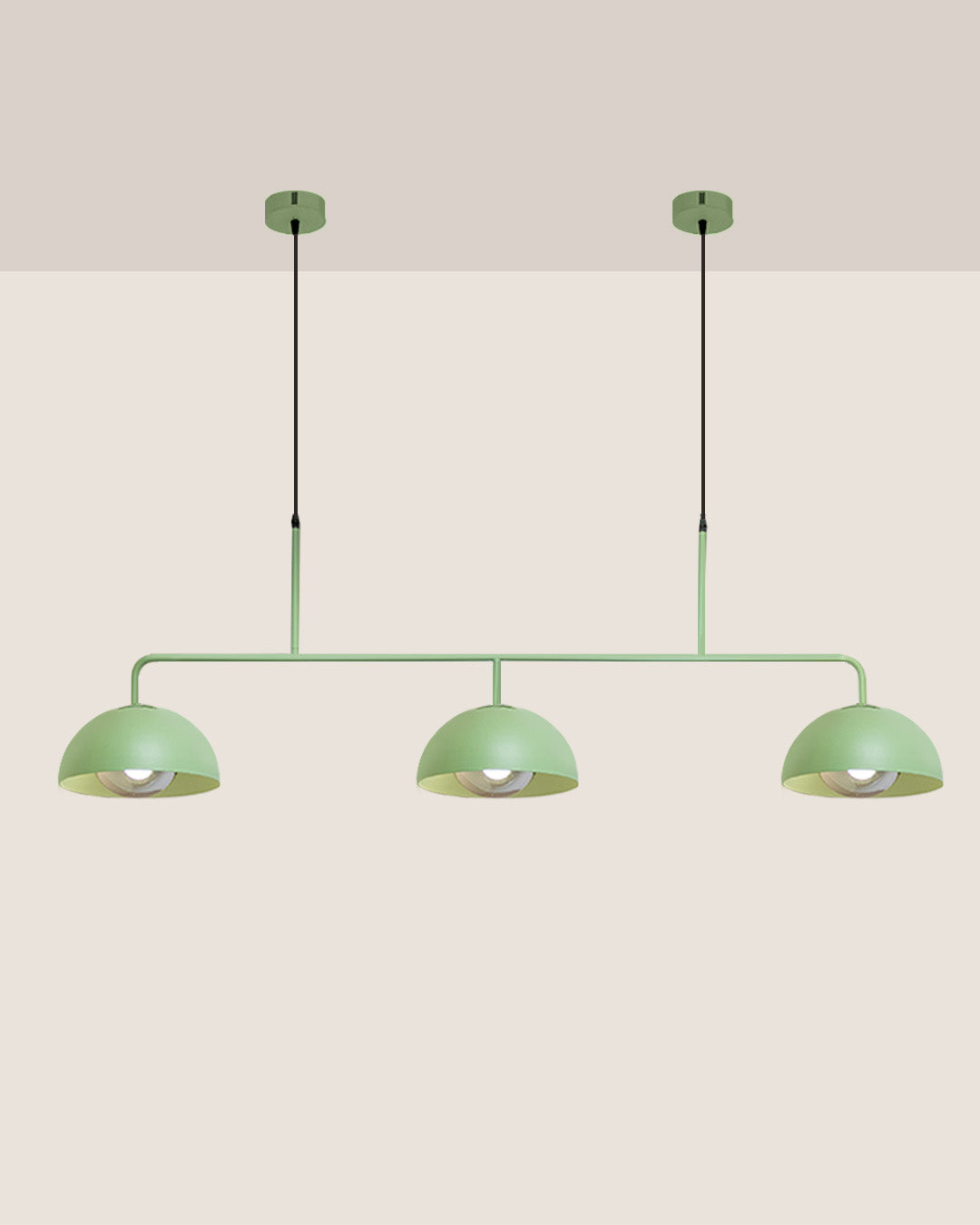 Lunar pendant with dome shaped celestial calm design and soft integrated LED glow مصباح معلق لونار بتصميم قبة هادئ وضوء LED مدمج ناعم