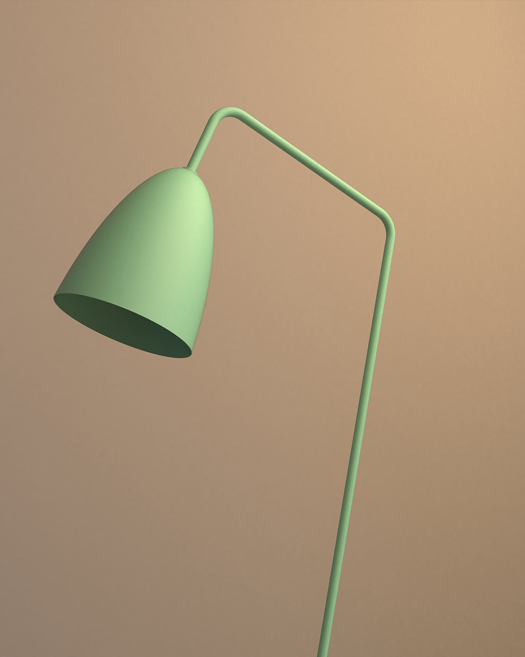 Miko floor lamp with sculptural minimalist form and warm ambient LED light مصباح أرضي ميكو بتصميم نحتي بسيط وضوء LED دافئ