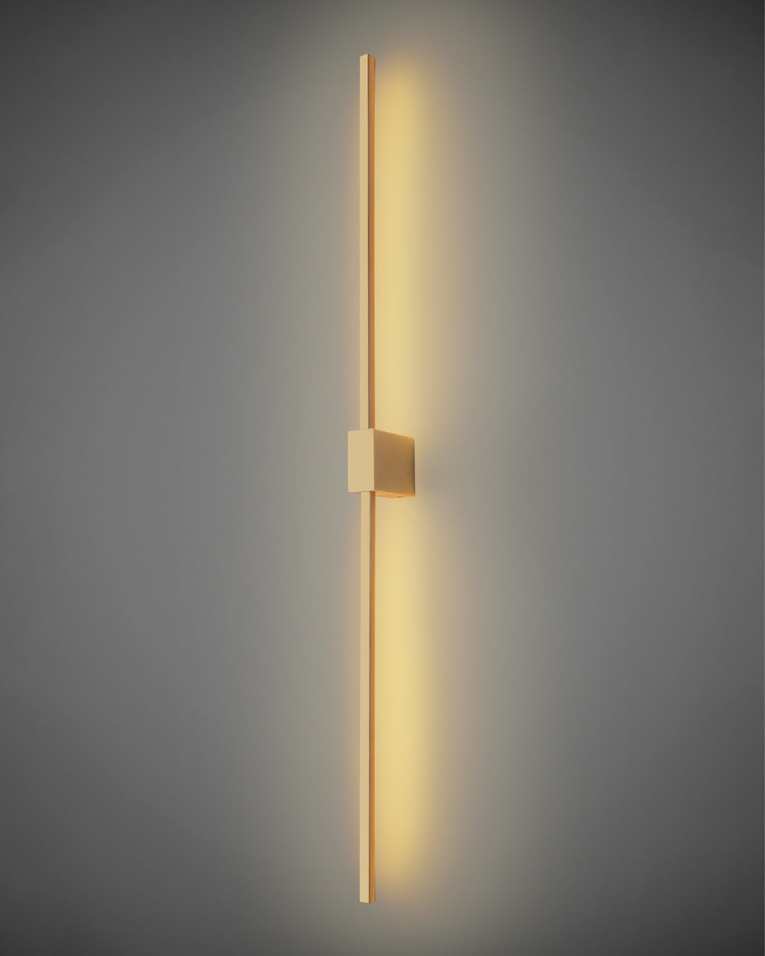Double Lines Square Wall Lamp - Minimal Stainless Steel Indirect Lighting