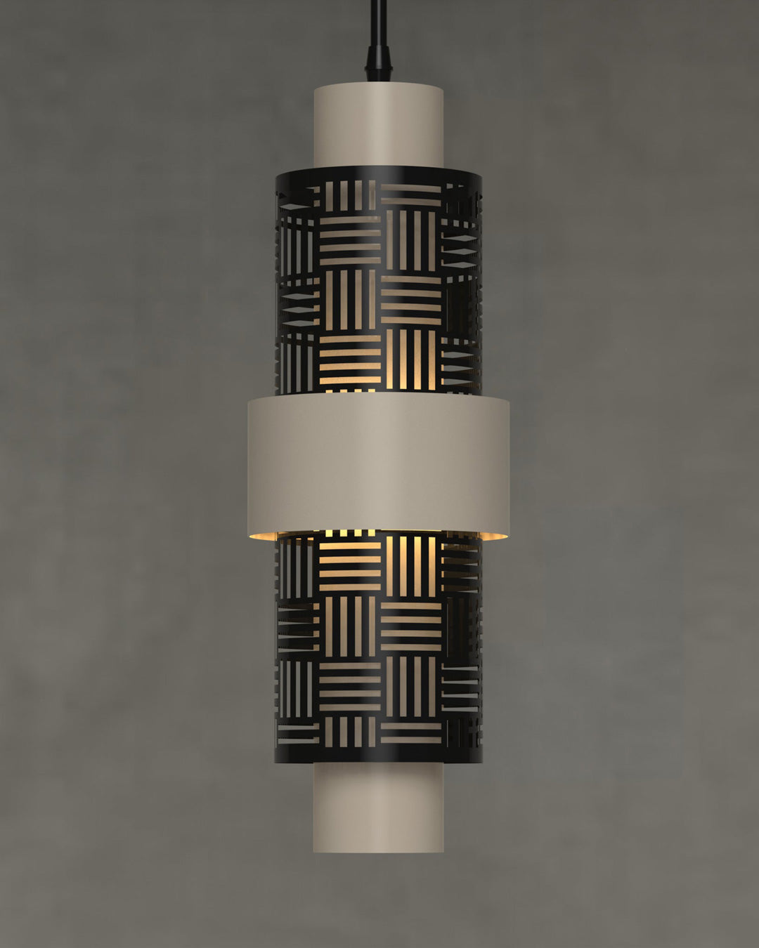 Mellow pendant light with smooth rounded design providing soft warm ambient lighting / إضاءة معلقة بتصميم ناعم وانسيابي توفّر إضاءة دافئة ومريحة