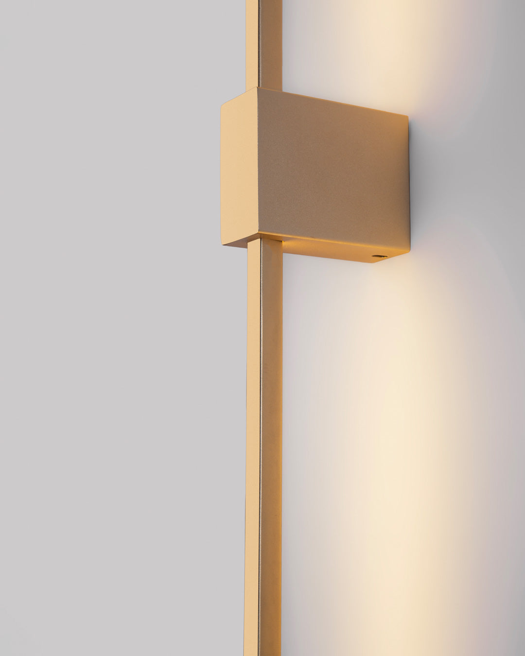 Double Lines Square Wall Lamp - Minimal Stainless Steel Indirect Lighting