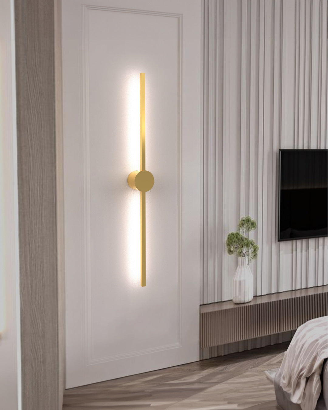 Double Lines Circle Gold - Wall Lamp