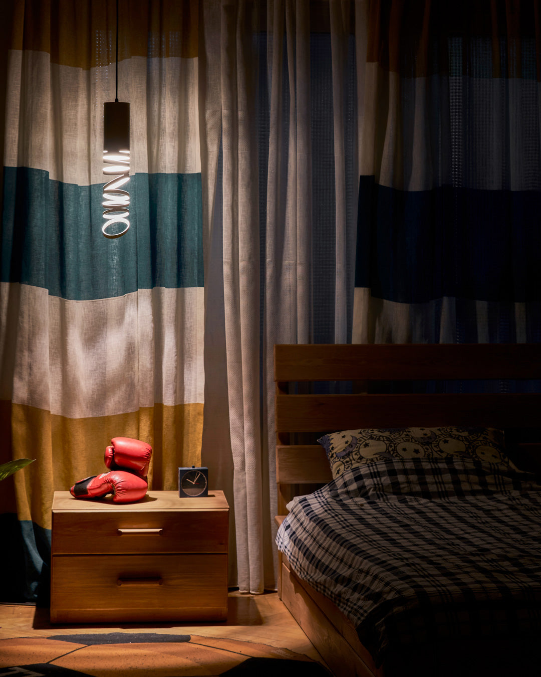 Whirl pendant with playful contemporary design and soft ambient lighting | مصباح معلق ويرل بتصميم معاصر مرح وإضاءة ناعمة للمساحات الحديثة