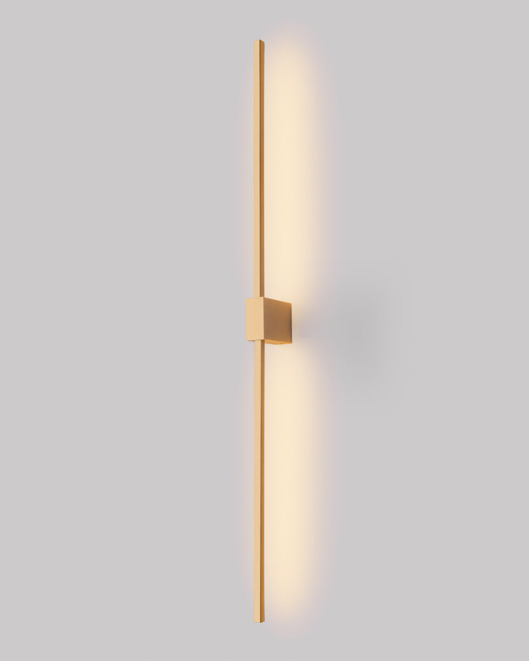 Double Lines Square Wall Lamp - Minimal Stainless Steel Indirect Lighting