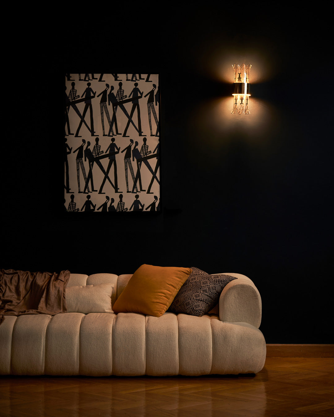 Leaf Wall Lamp – Ancient Egyptian Column-Inspired Decorative Lighting, 36×12cm