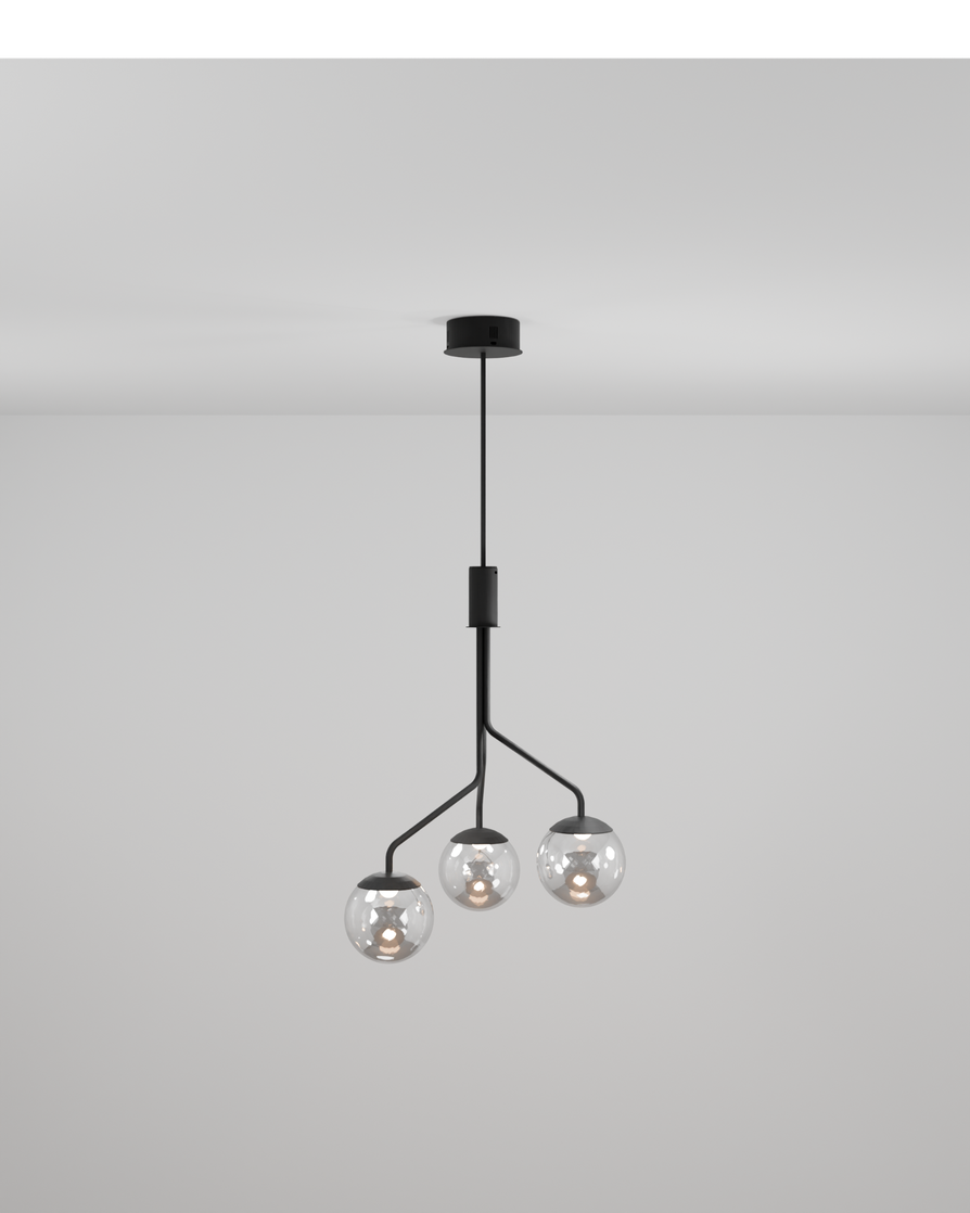 Lumo pendant with soft ambient moonlight inspired glow and tranquil elegant form مصباح لومو المعلق بضوء محيطي ناعم مستوحى من ضوء القمر وشكل أنيق هادئ