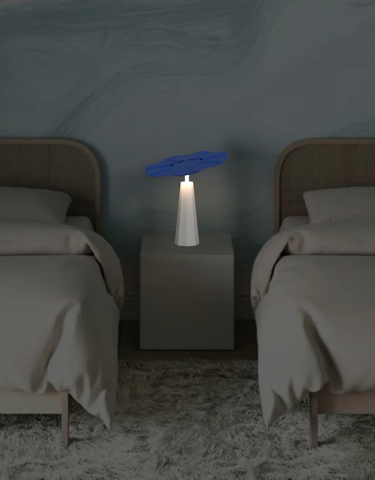 Sunbrella Table Lamp -Coastal Umbrella Style