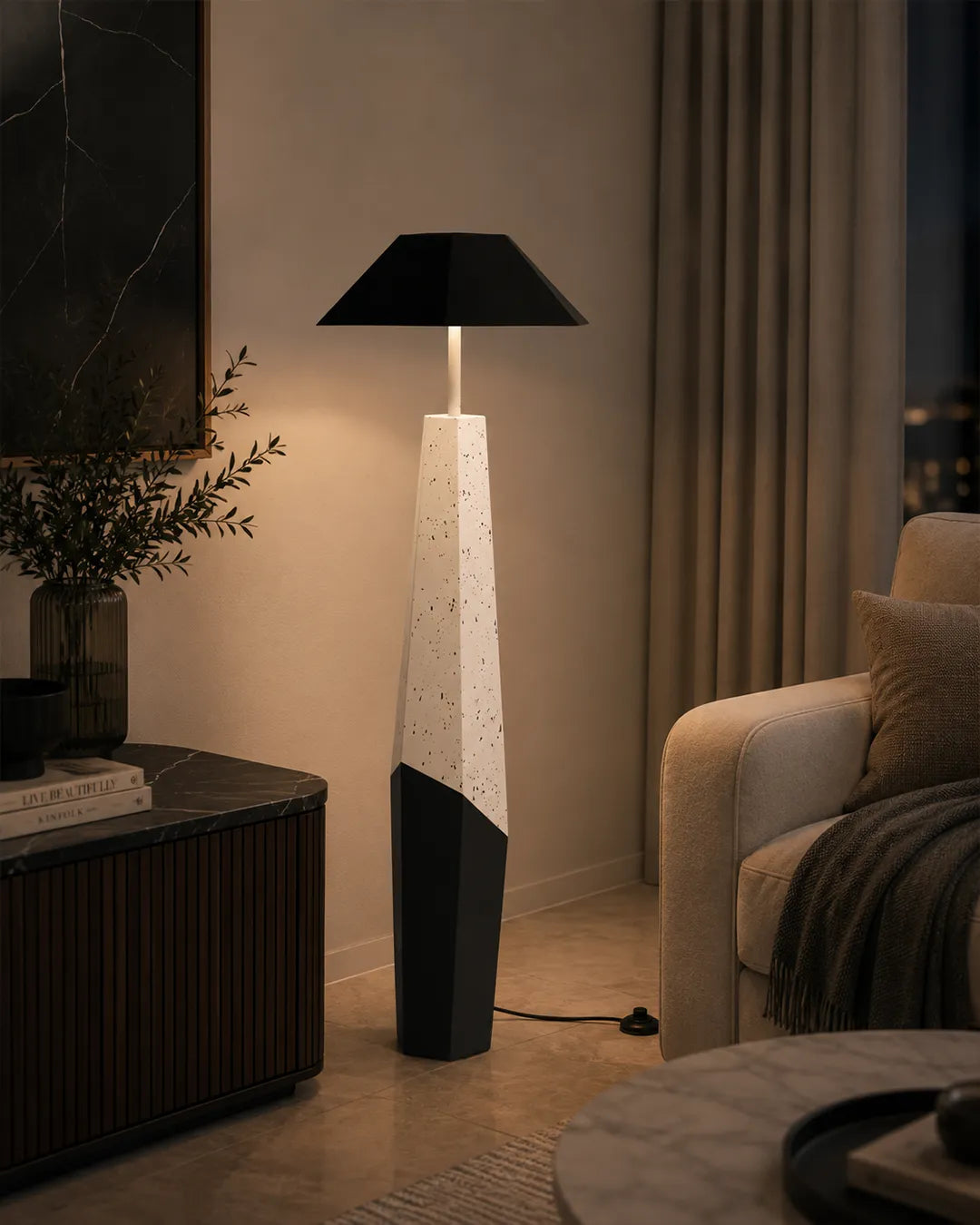 Tokyo Floor Lamp – Contemporary Marble-Inspired Style