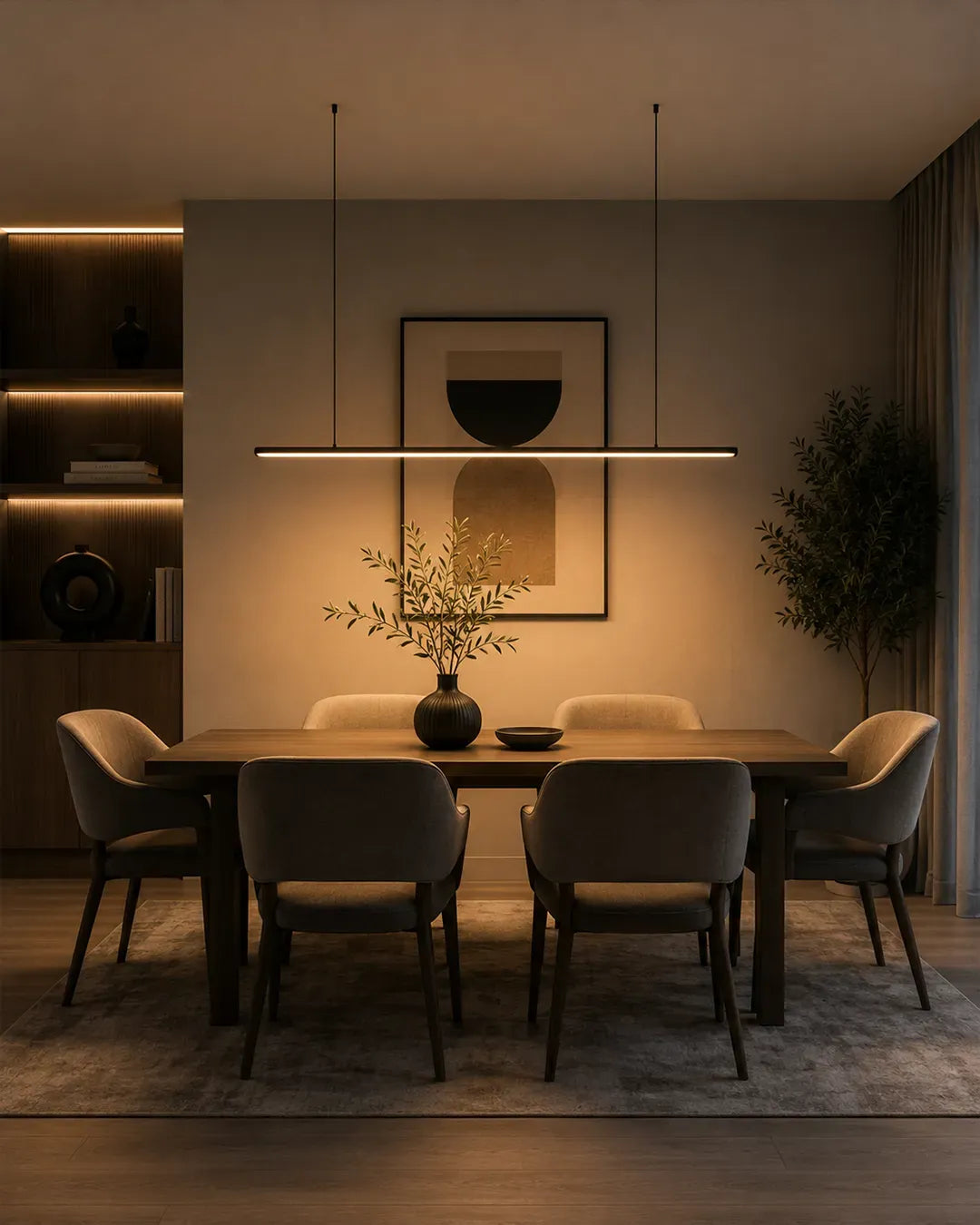 Lines Horizontal Pendant Light – Minimal Stainless Steel Modern Lighting