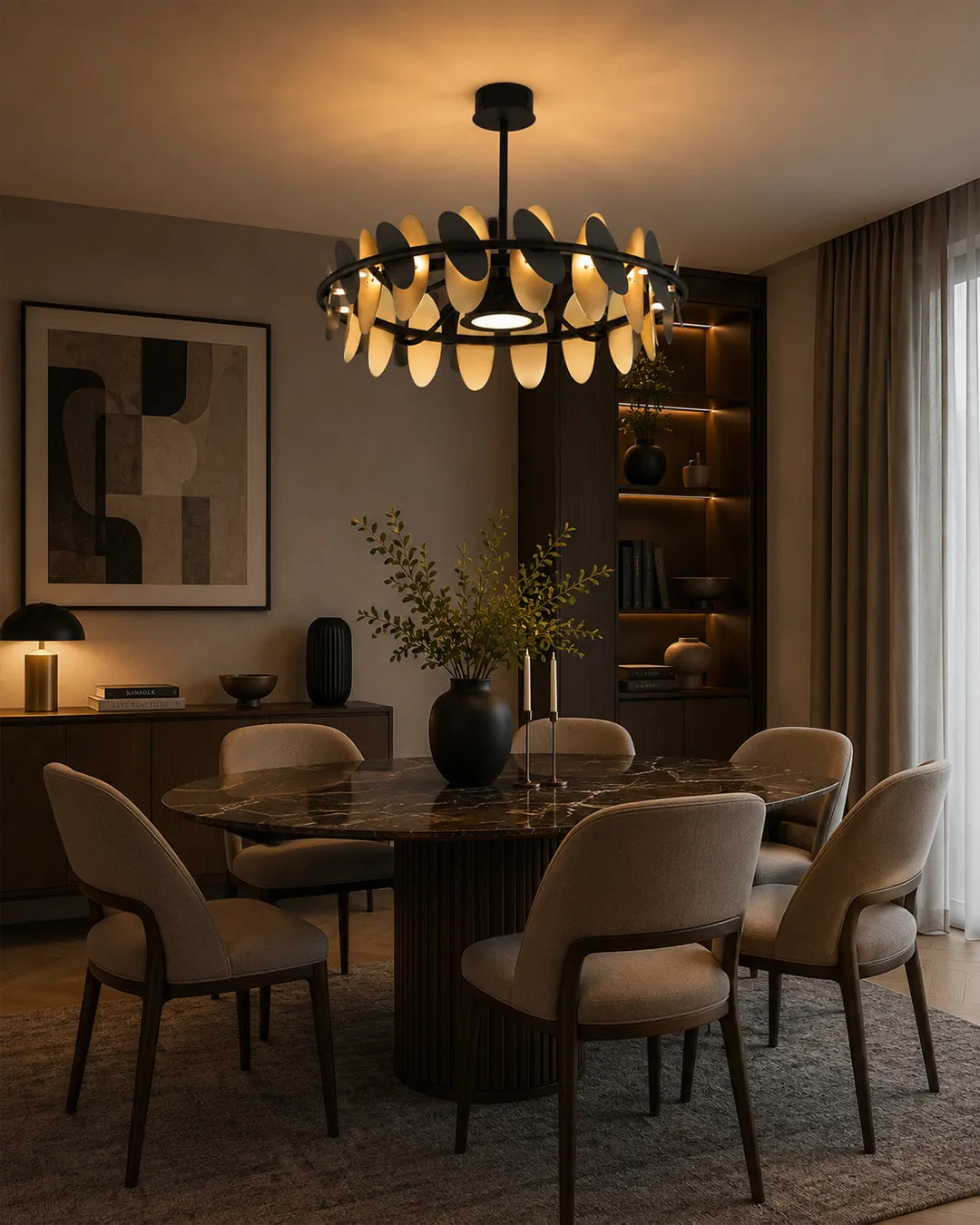 Ovals Chandelier – Modern Butterfly Wing-Inspired Decorative Lighting