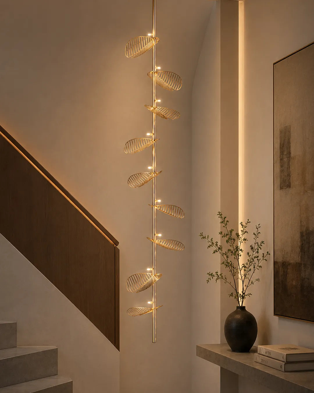 Serenity Pendant Light – Nature-Inspired Leaf Design with Warm Glow