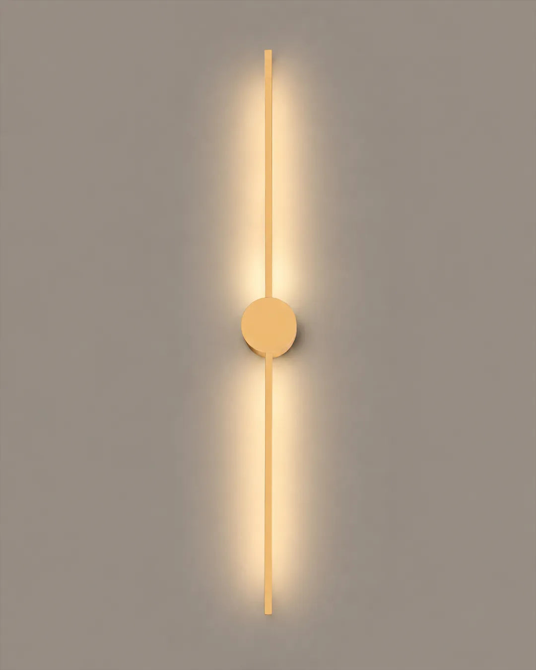 Double Lines Circle Gold Wall Lamp - Stainless Steel Indirect Lighting