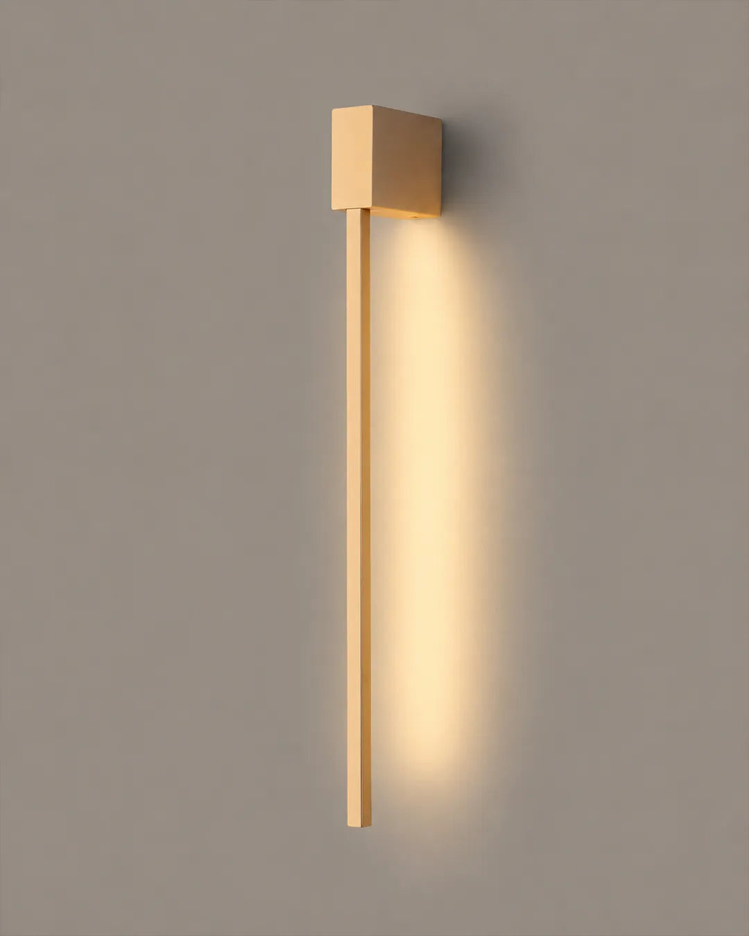 Lines Square Gold Wall Lamp – Minimal Stainless Steel Indirect Lighting