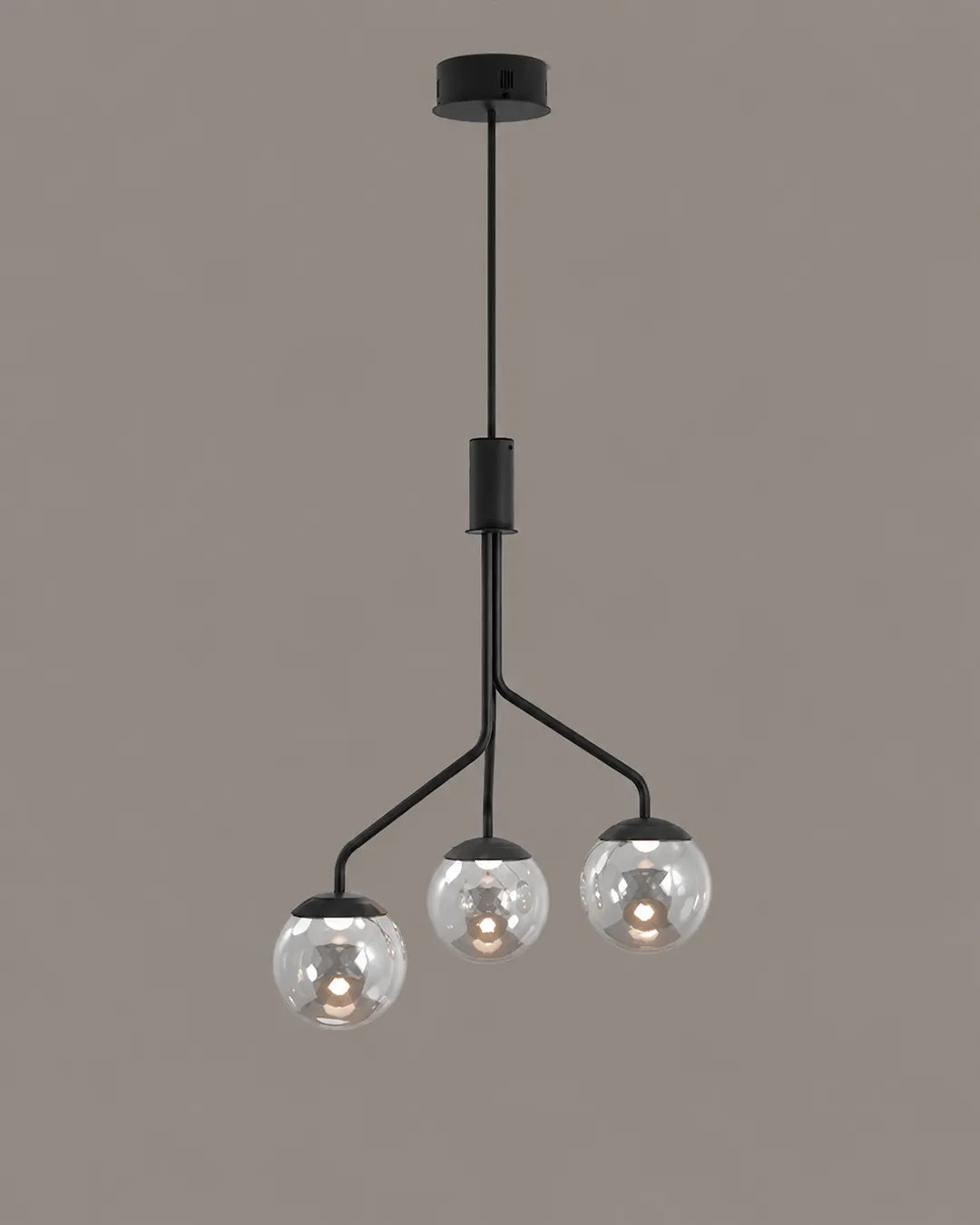 Lumo Pendant isolated product view, pendant with the gentle impression of moonlight | دلاية لومو، تشطيب أسود