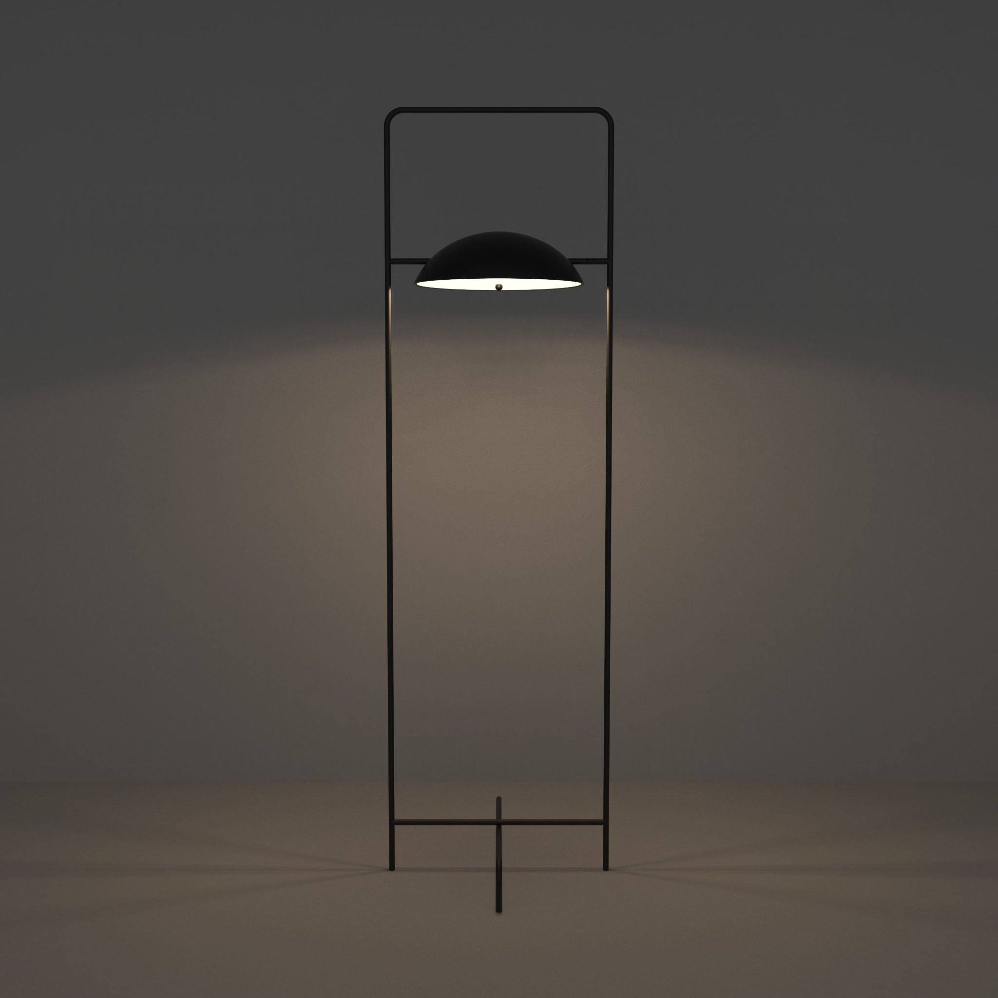 Wong floor lamp with Japanese minimalist linear design for calm ambient lighting مصباح أرضي وونغ بتصميم خطي ياباني بسيط لإضاءة هادئة