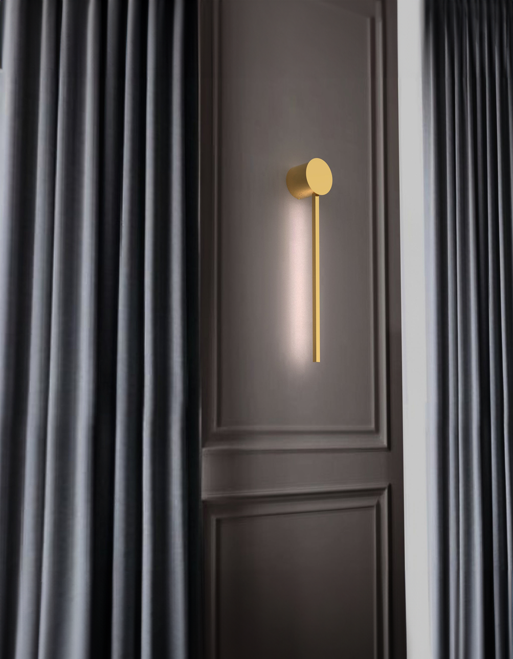 Lines gold circle wall lamp with minimalist circular design and soft indirect lighting | مصباح حائط لاينز دائري ذهبي بتصميم بسيط وإضاءة غير مباشرة ناعمة
