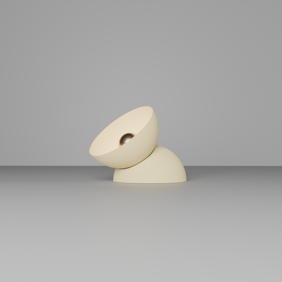 Lunar table lamp with dome shaped celestial calm design and soft harmonious glow مصباح طاولة لونار بتصميم قبة هادئ وتوهج متناغم ناعم