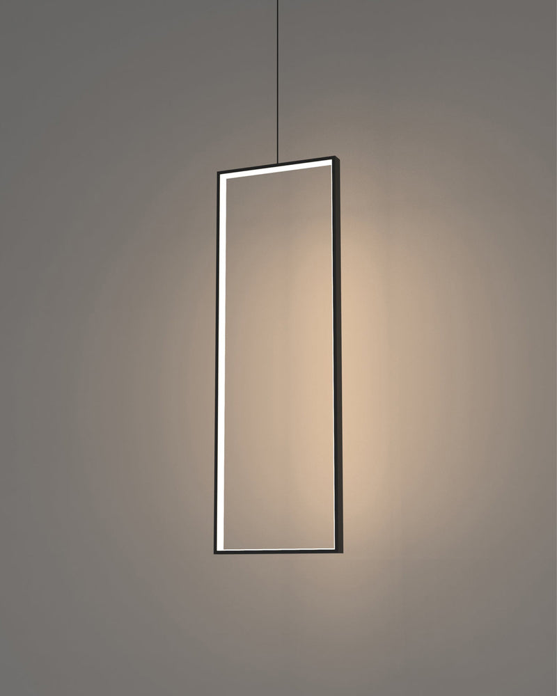 Bound pendant light with suspended modern form emitting warm ambient glow / إضاءة معلقة بتصميم معلق عصري تبعث توهجًا دافئًا يضيف لمسة أنيقة