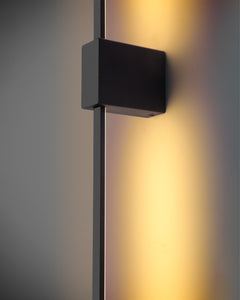 Double Lines Square Black - Wall Lamp